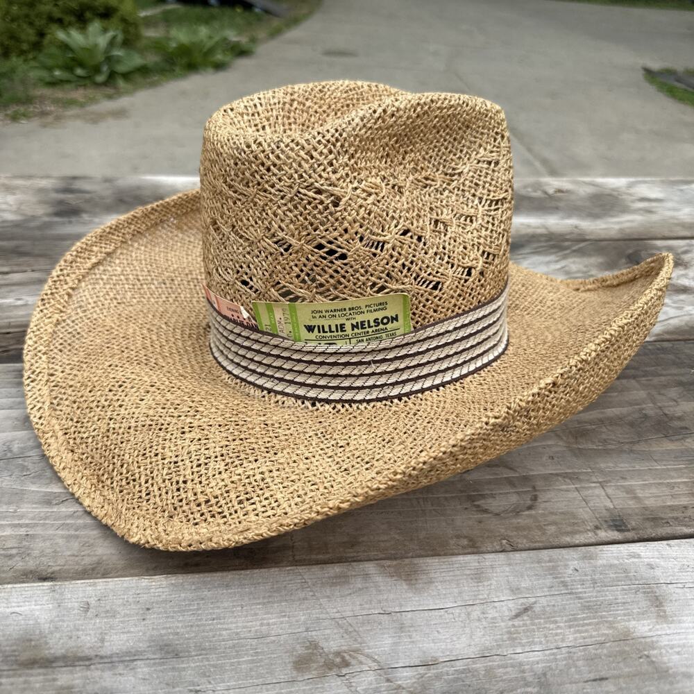 Vintage American Hat Co Twister Straw Cowboy Hat Men's 7 1/8 Western